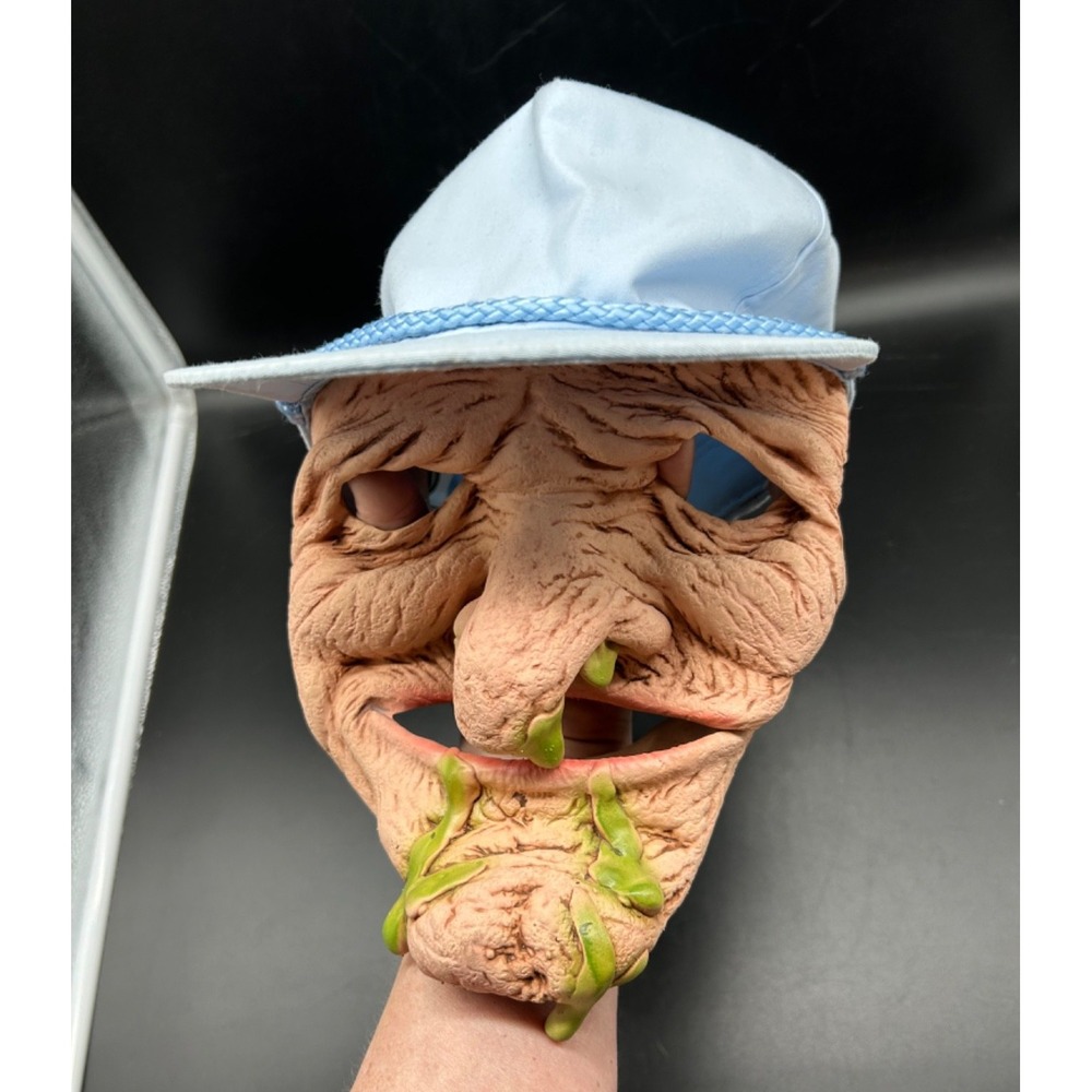 Vintage Be Something Studios Old Man Green Snot Mask Hat Rare